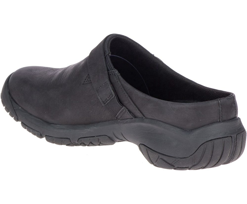 Merrell Slip Ons Damskie Czarne - Encore Slide 4 Skórzane - 814729-FAK